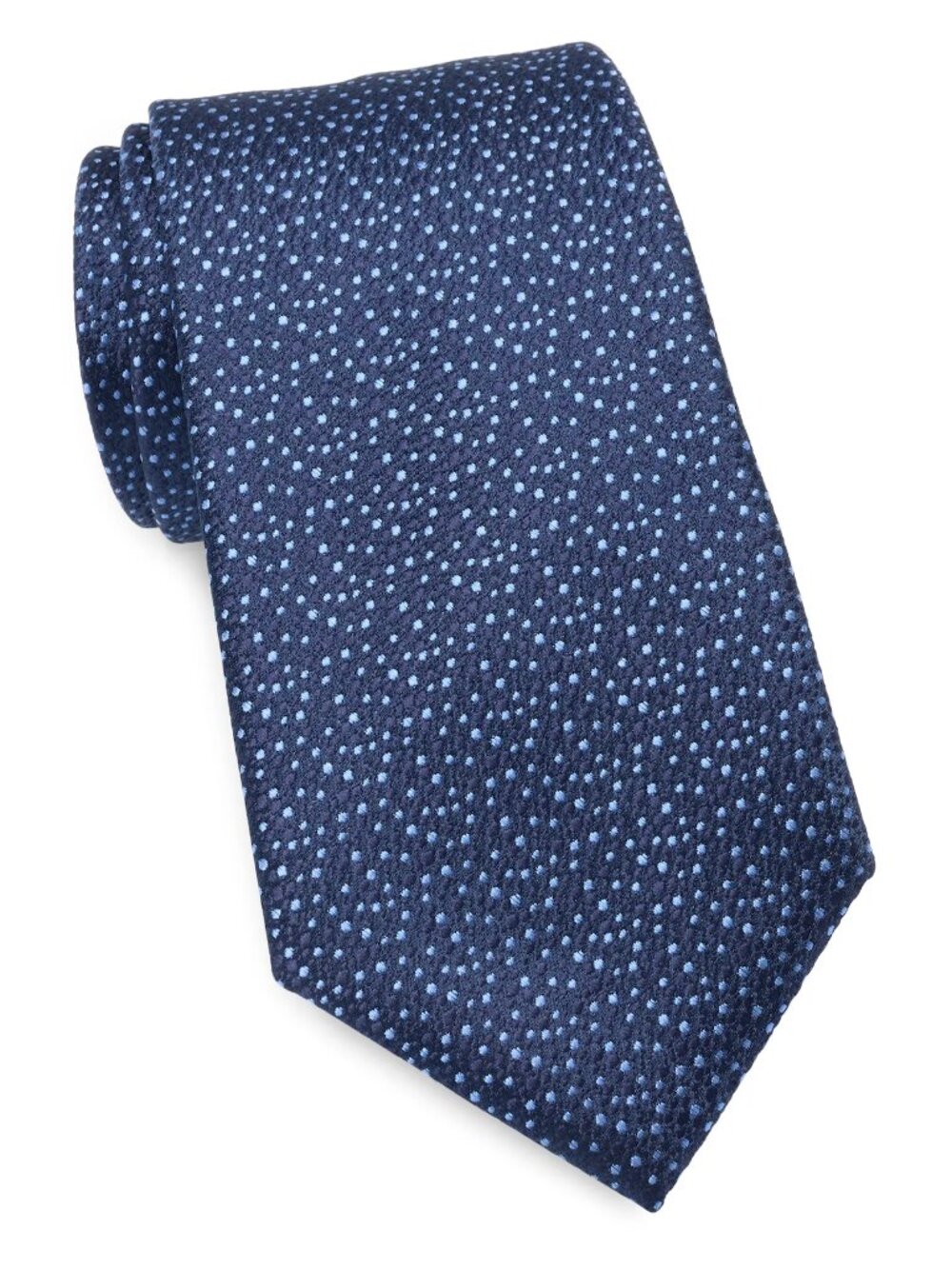 NWT - Calvin Klein Quentin Dot Tie - navy blue with light blue speckles